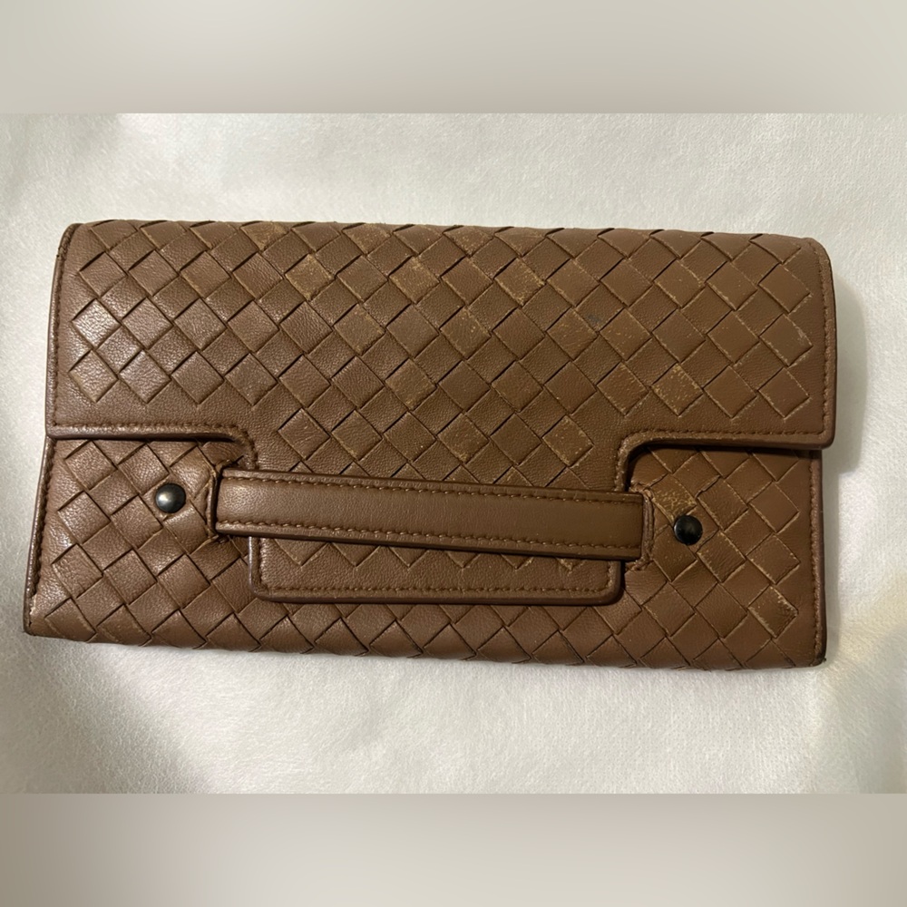 Bottega Brown long wallet